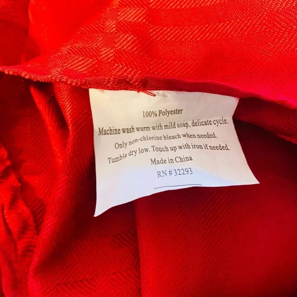 #4491 Red Round round tablecloth polyester 69 inch